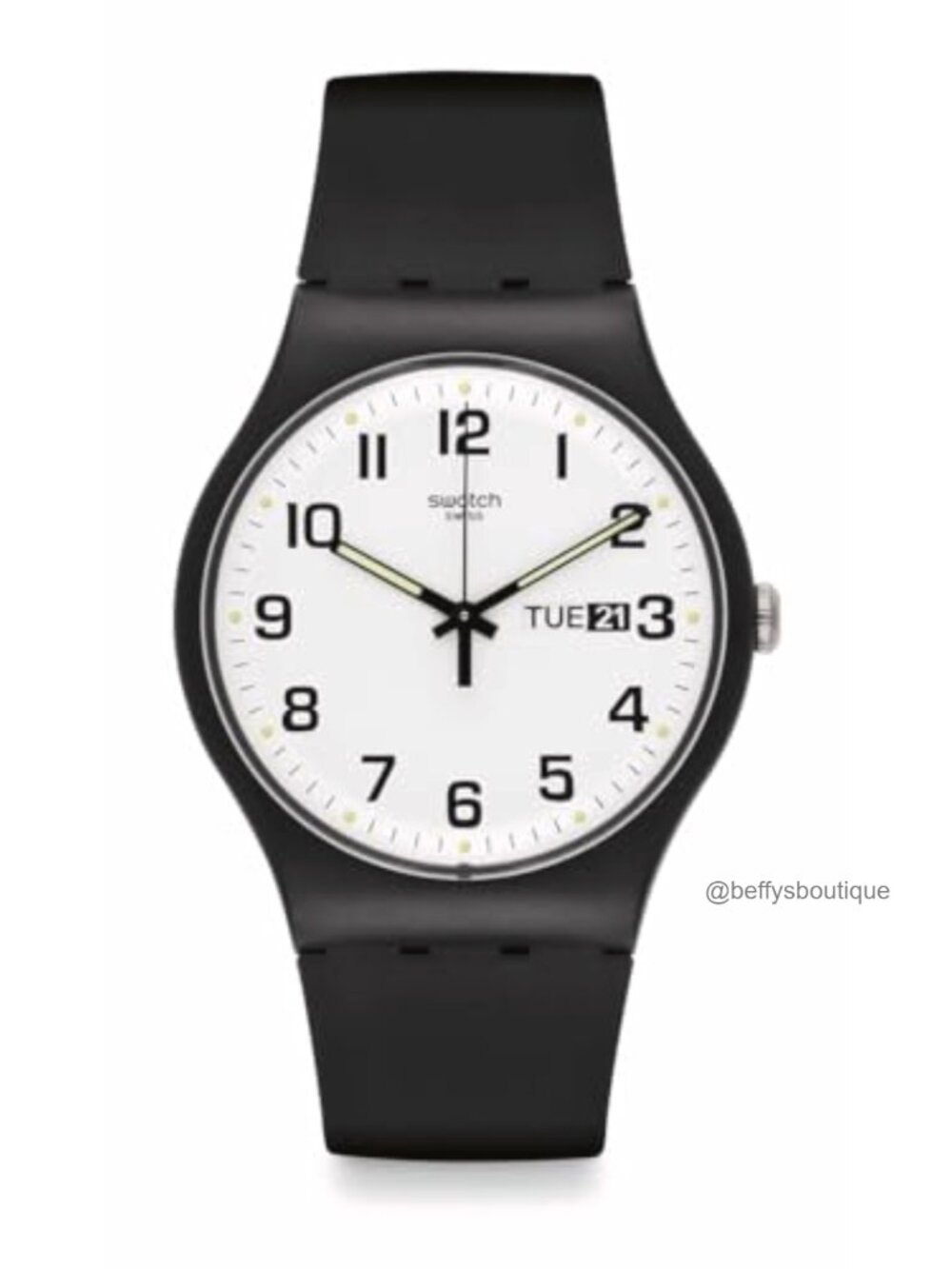 Swatch New Gent Biosourced Unisex Watch 41mm Polymer Black Quartz Waterproof
